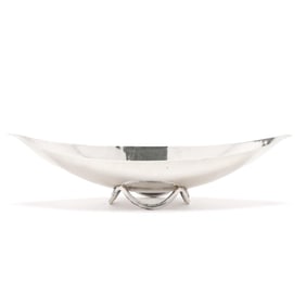 A Modernist Sterling Silver Dish by Alfredo Sciarrotta