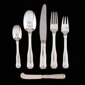 Georg Jensen Old Danish Sterling Silver Flatware Service