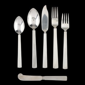 Georg Jensen Bernadotte Sterling Silver Partial Flatware Service