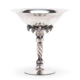 Large Danish Georg Jensen Sterling Silver Tazza, No. 264A