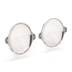 Pair of Georg Jensen Danish Sterling Silver Shell Dishes, No. 355G