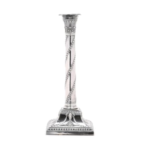 George III Silver Corinthian Candlestick, Mark of John Hutson
