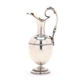 Victorian Silver Wine Ewer, Mark of John Samuel Hunt
