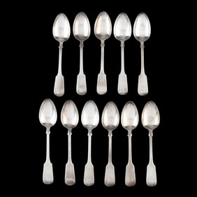 Set of Eleven Victorian Silver Teaspoons, Mark of Thomas Sewell I