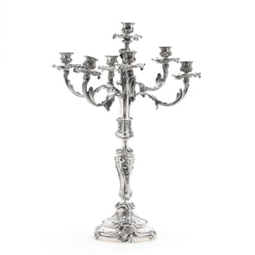 A French Silver Seven Light Candelabrum, Mark of Francois-Auguste Boyer-Callot