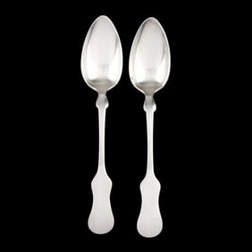 Pair of Austro-Hungarian Silver Tablespoons