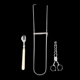 Three Continental Silver Flatware Pieces