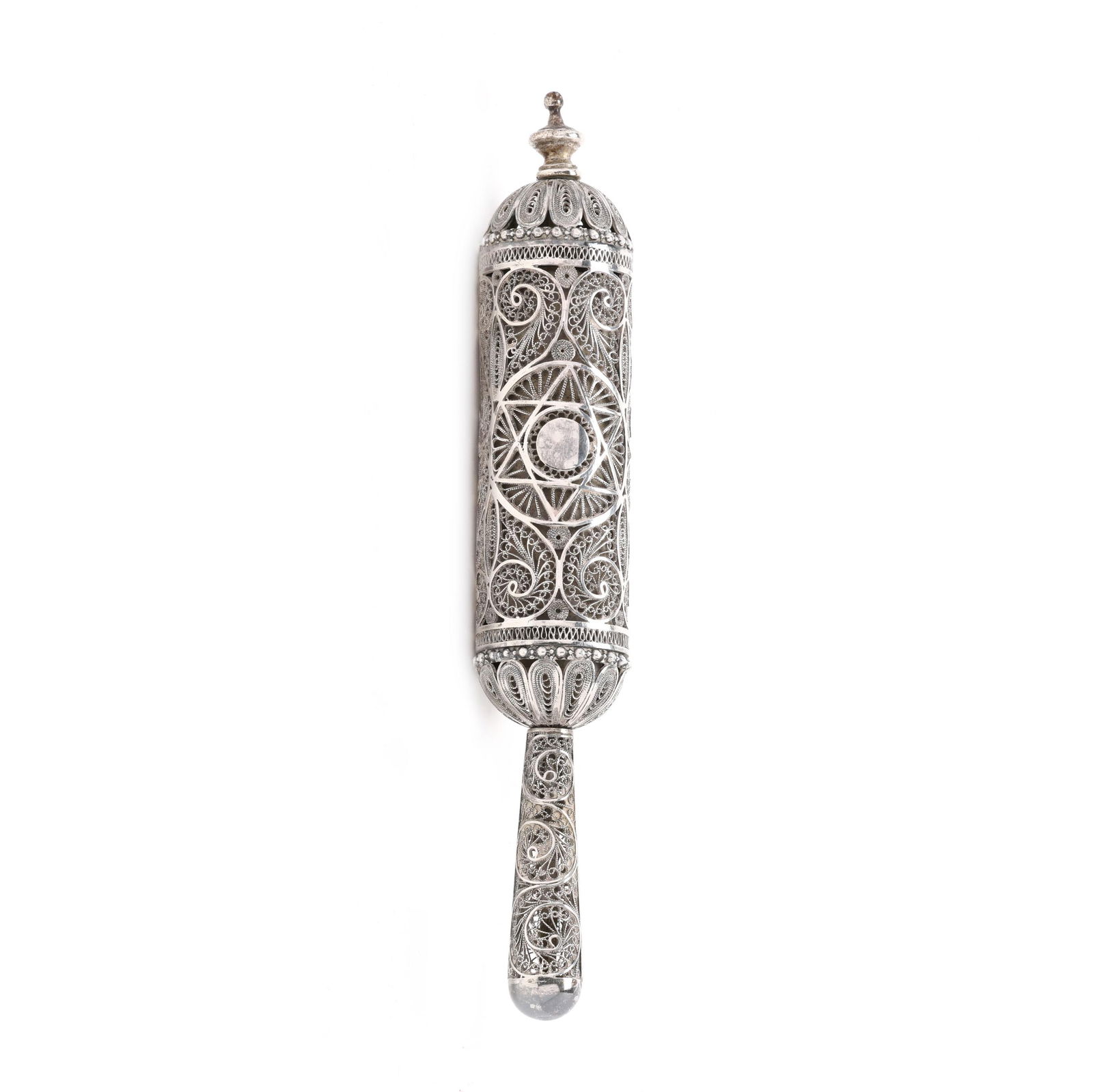 Judaica Silver and Silver Filigree Esther Scroll Case (1 of 6)