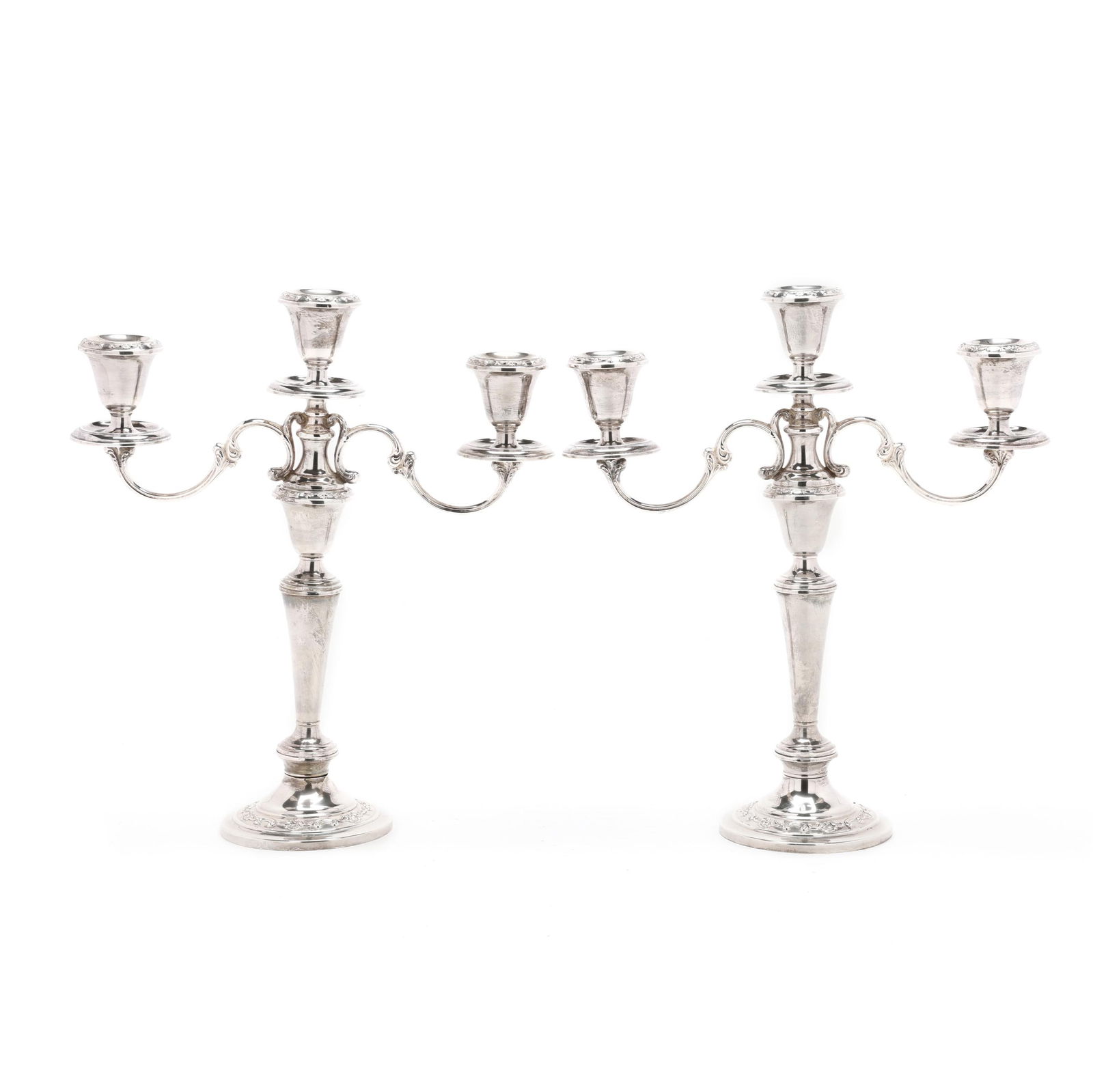 Pair of Gorham  Strasbourg  Sterling Silver Candelabra (1 of 10)