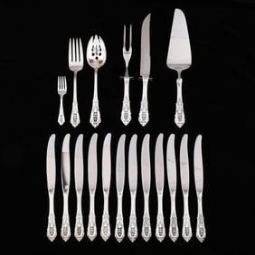 Assortment of Wallace Rose Point Sterling Silver Flatware