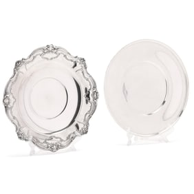 Two American Sterling Silver Sandwich Plates