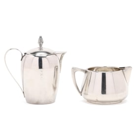 A Sterling Silver Creamer and Warm Milk Jug