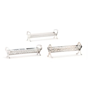 Three Sterling Silver Cracker Stands