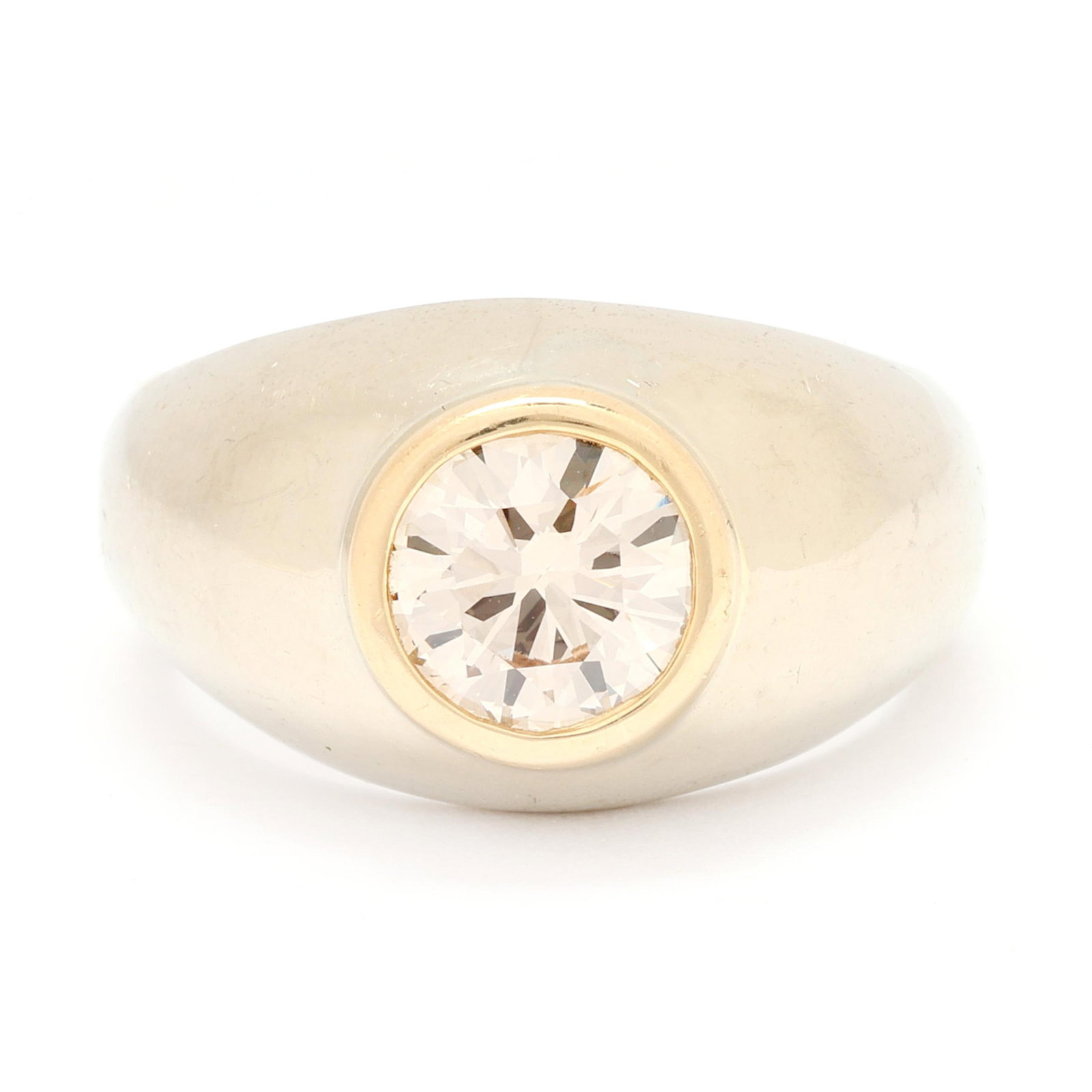 White Gold and 1.66 Carat Round Brilliant Cut Diamond Solitaire Ring (1 of 8)