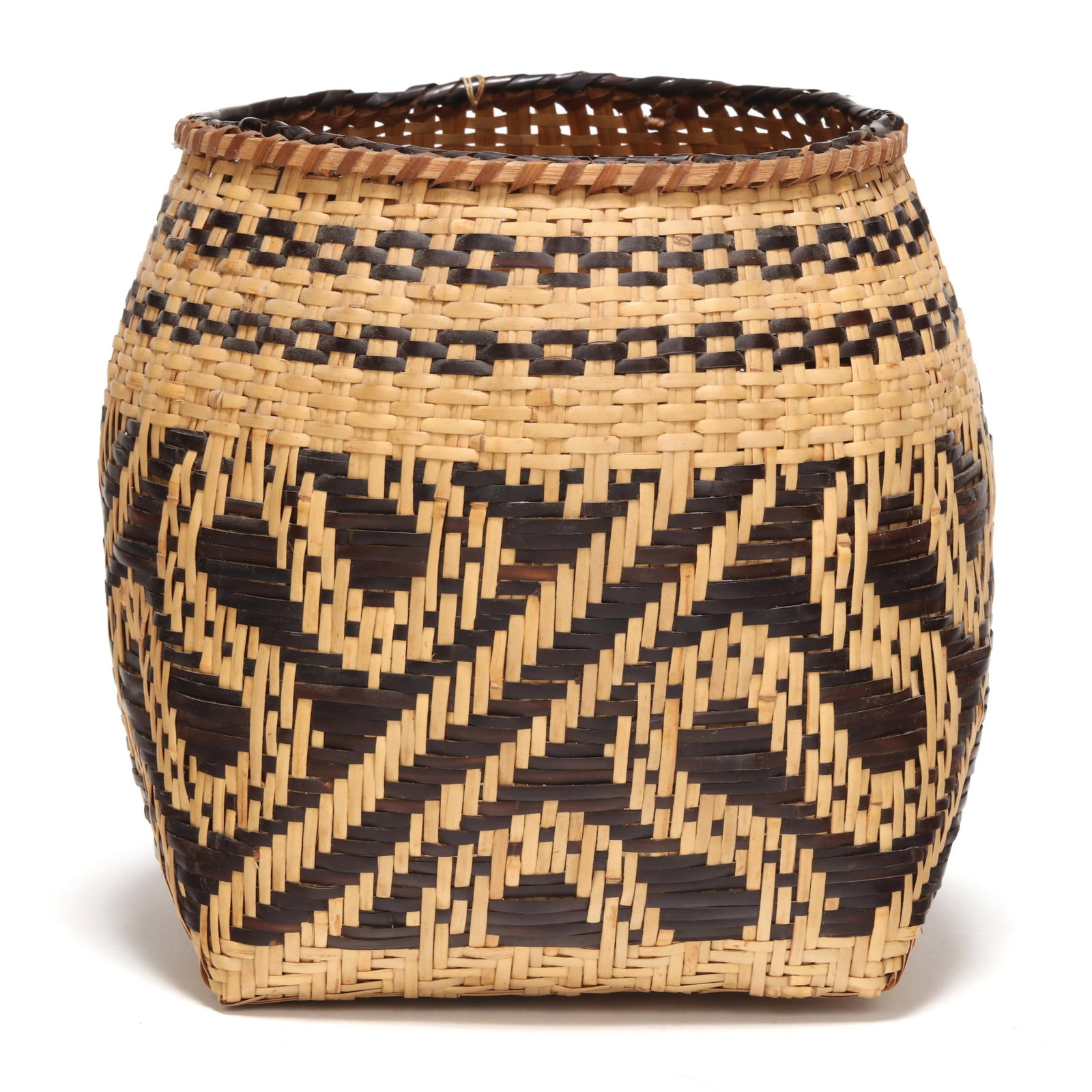 Edmund Youngbird (NC, 1922-1995), Cherokee Chain and Serpent Basket (1 of 5)