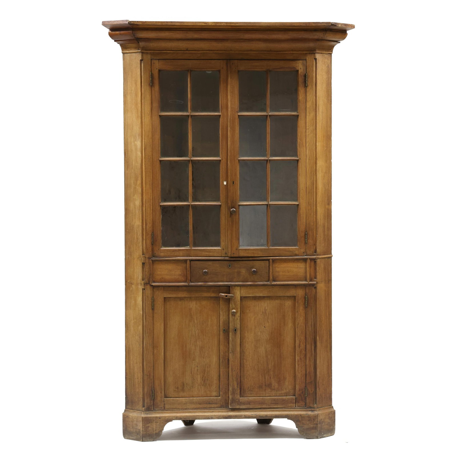 North Carolina Federal Walnut 16-Light Corner Cupboard (1 of 19)
