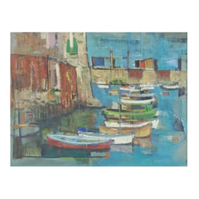 Philip Moose (NC, 1921-2001), Harbor, Camogli, Italy