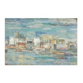 Philip Moose (NC, 1921-2001), Abstract Cityscape