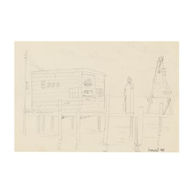 Claude Howell (NC, 1915-1997), Pier at Wrightsville Beach