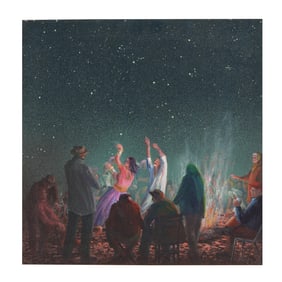 Maud Gatewood (NC, 1934-2004), Night on the Desert Study