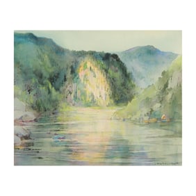 Alice Ravenel Huger Smith (American, 1876-1958), Mountain Landscape with River