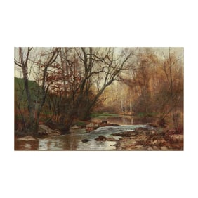 Hugh Bolton Jones (American, 1848-1927), Autumn Brook