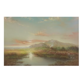 George Douglas Brewerton (American, 1827-1901), Majestic Landscape at Dawn