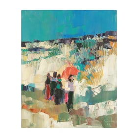 Nicola Simbari (Italian, 1927-2012), The Red Umbrella