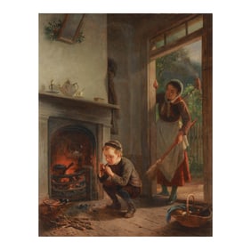 William Hahn (German-American, 1829-1887), The Little Truant