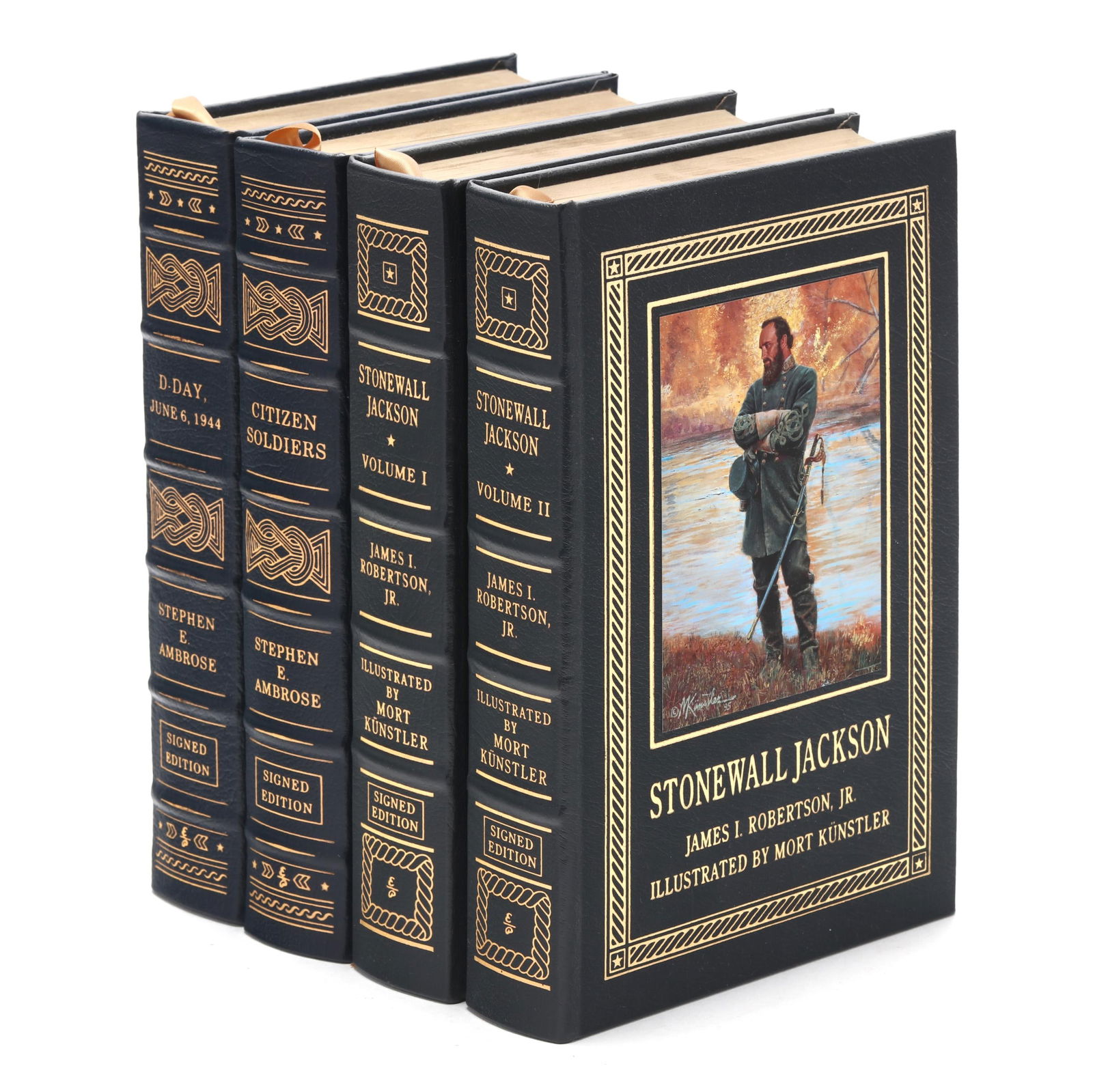 Three Military History Titles from Easton Press, Signed Collector's Editions: Three Military History Titles from Easton Press, Signed Collector's EditionsNorwalk, CT: The Easton Press, 1995, 1997, 2003. (3) titles, (4) volumes; all Signed Collector's Editions bound in gilt-deco