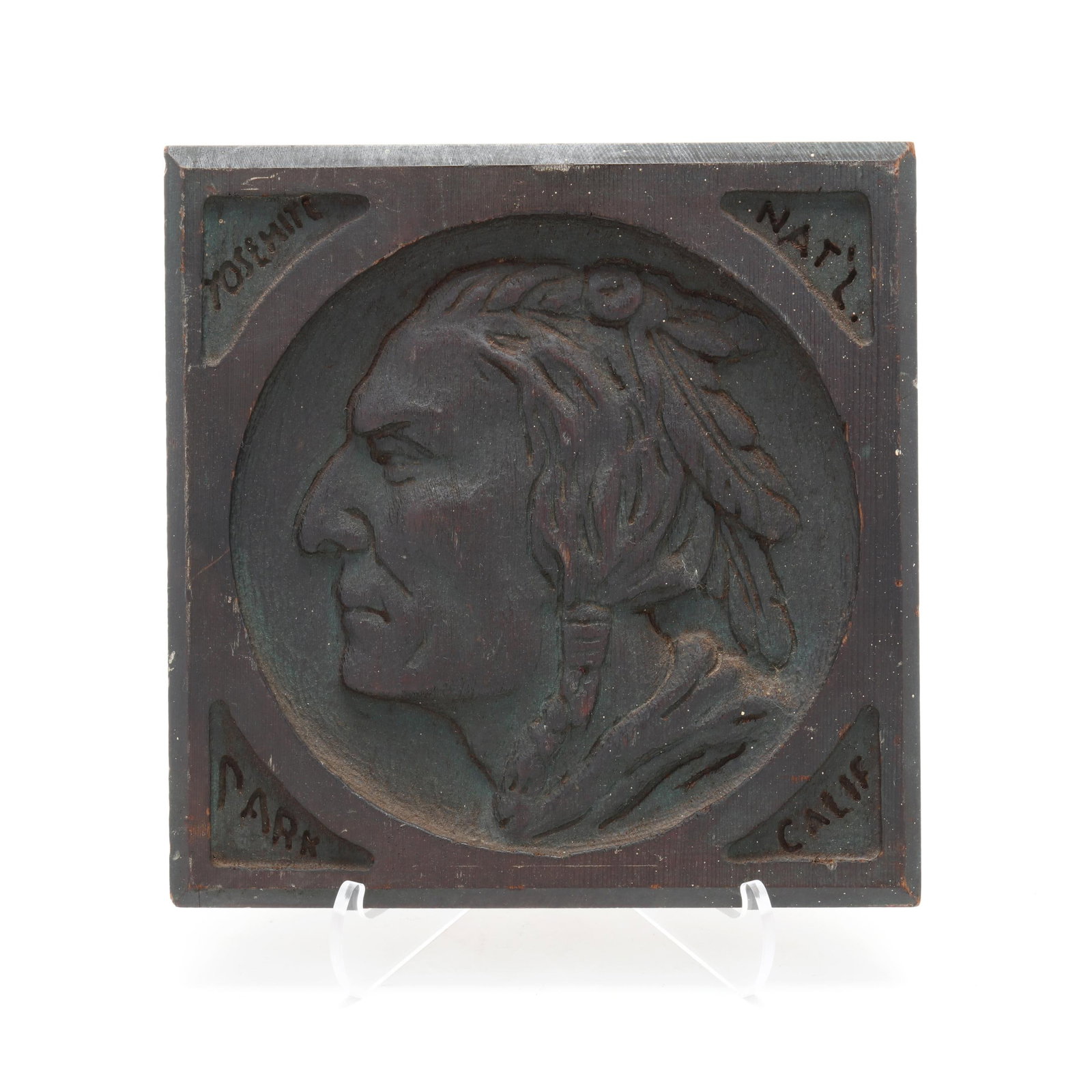 A Yosemite National Park Souvenir Redwood Plaque (1 of 9)