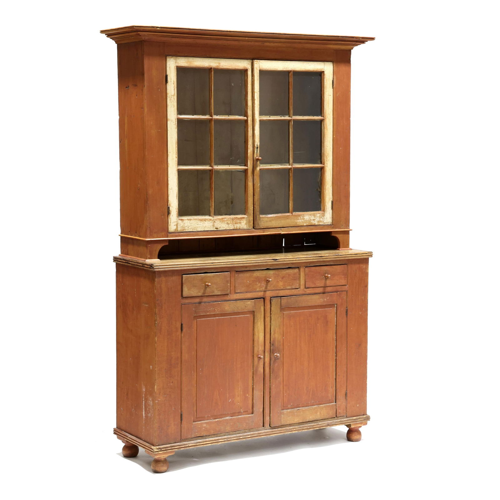 Mid-Atlantic Painted Pine Step-Back Cupboard (1 of 12)