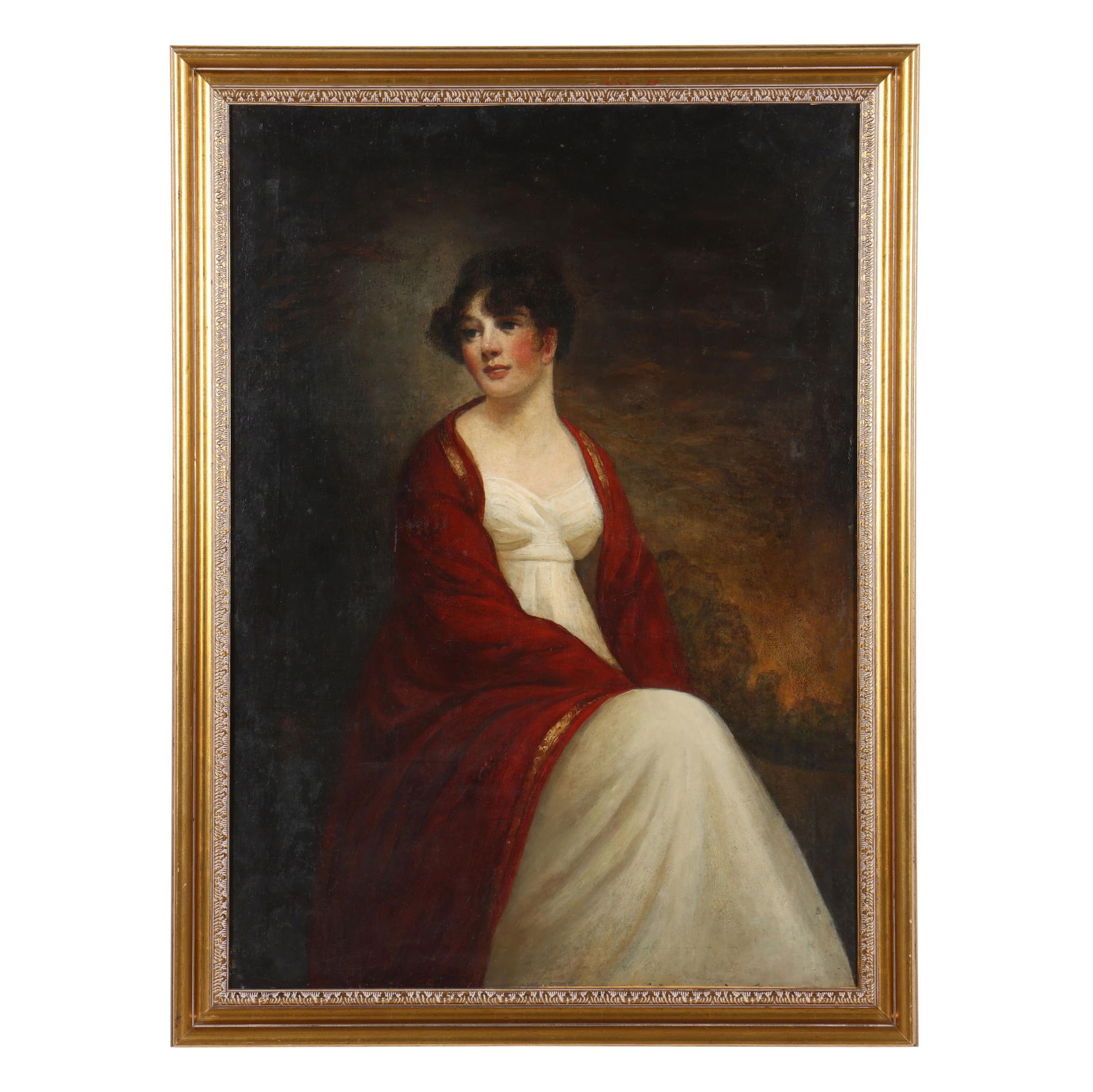 American School (mid-19th century), Portrait of a Woman in Red Shawl (1 of 4)