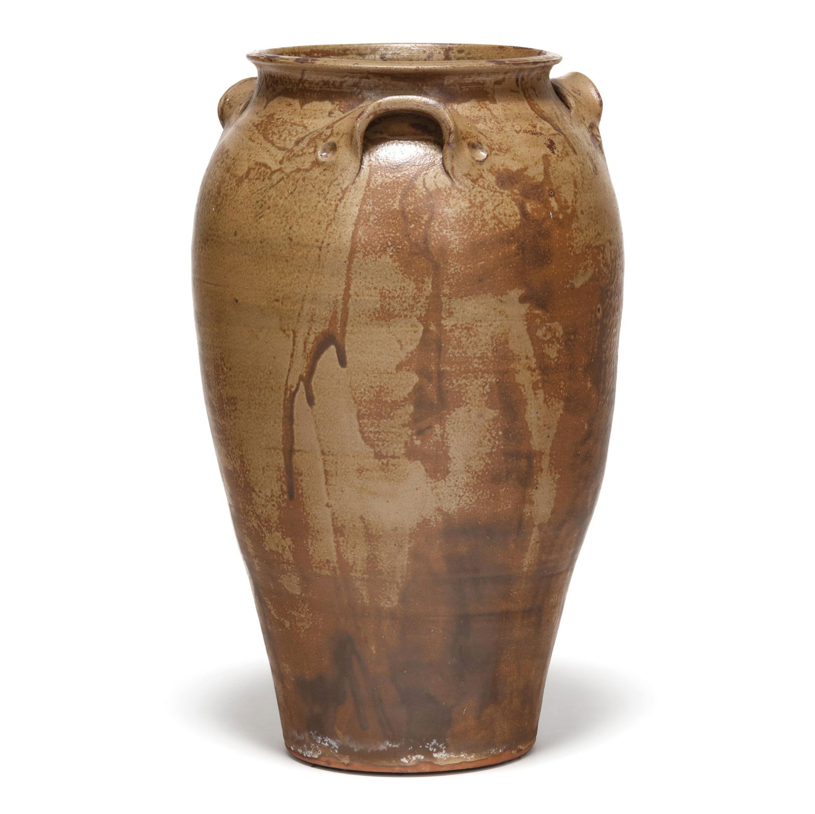 Billy Ray Hussey (Robbins, NC, b. 1955), Tall Three Handle Stoneware Jar (1 of 7)