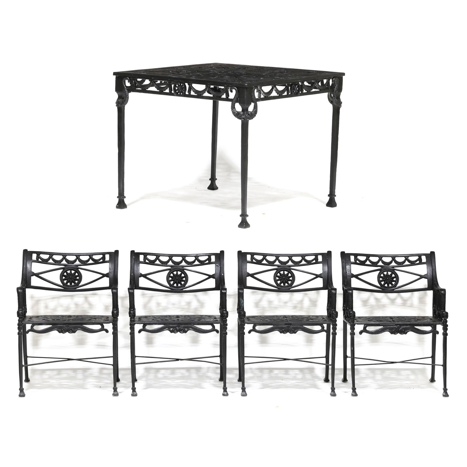 Style of Kenneth Lynch & Sons., Star and Dolphin Five Piece Patio Set (1 of 14)
