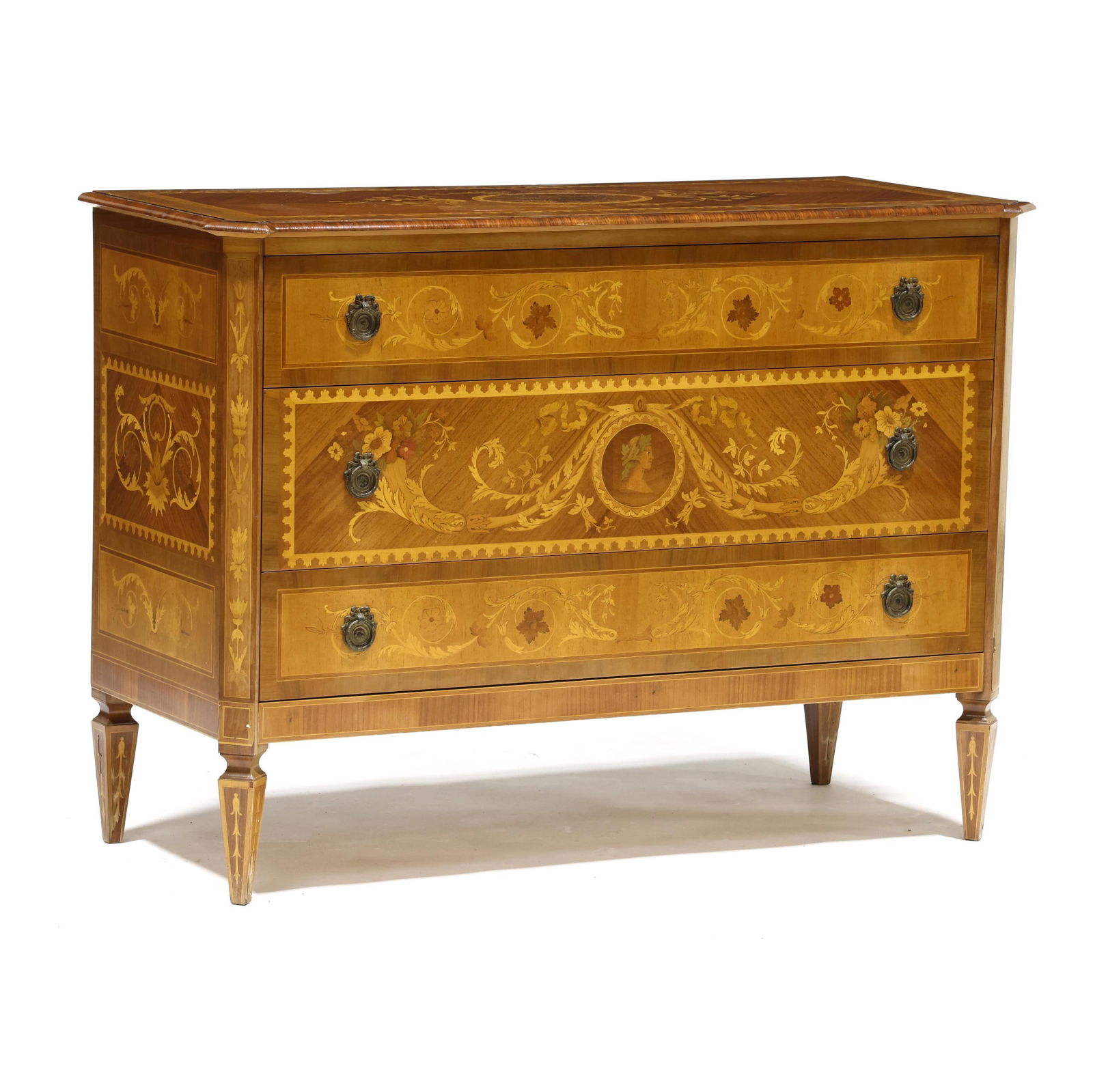 Italianate Marquetry Inlaid Commode (1 of 12)