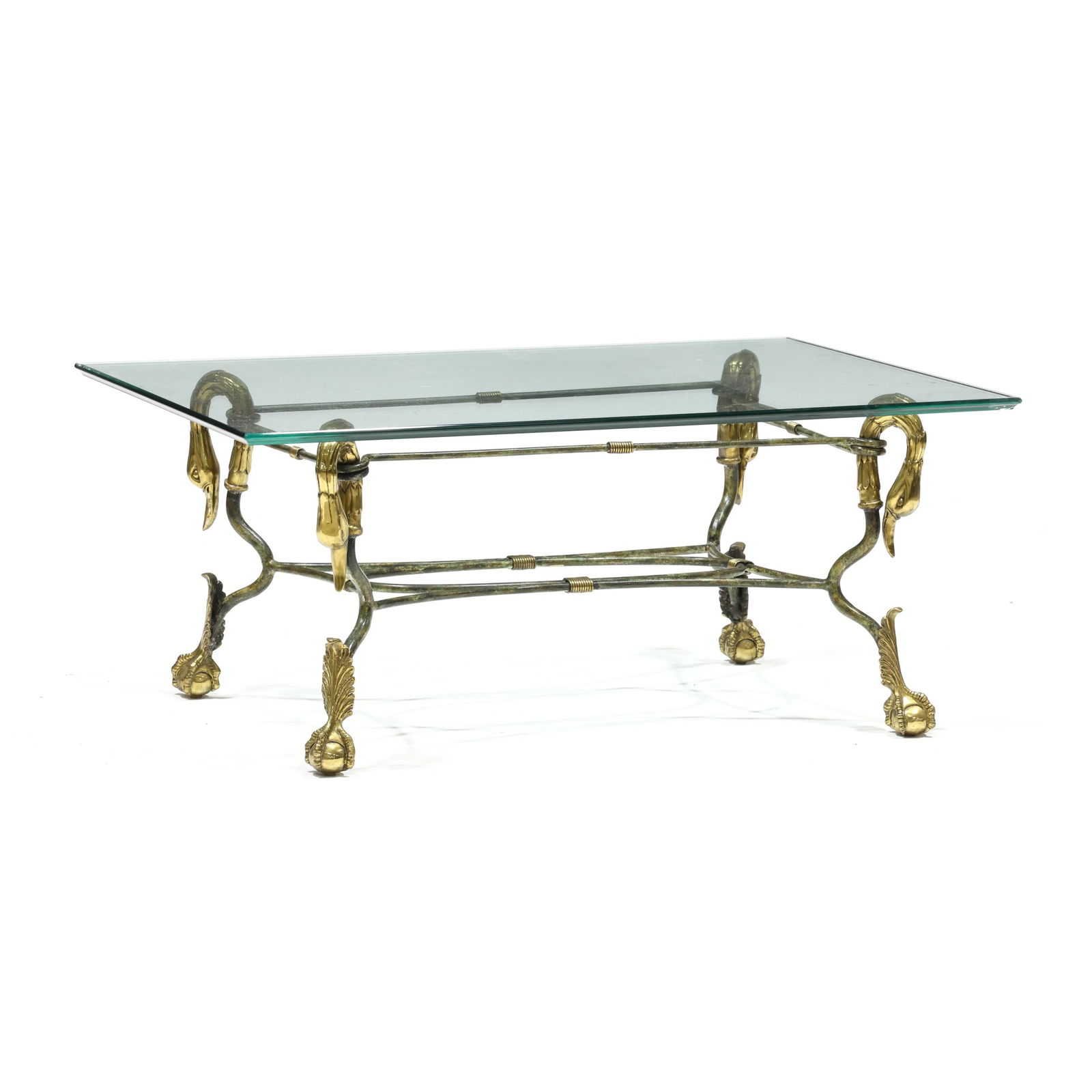 Maison Jansen Style Figural Brass Coffee Table (1 of 4)