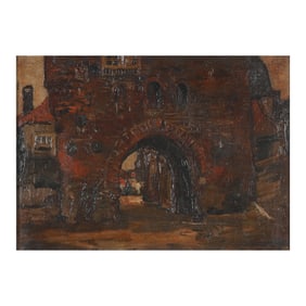 Charles Danzinger (Early 20th Century), Street Scene with Archway