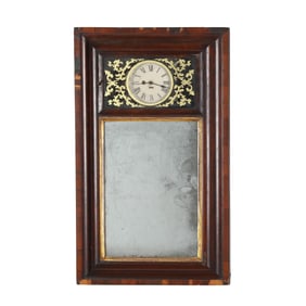 Rosewood Looking Glass Clock by George Hills