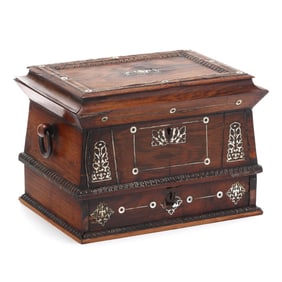 William IV Inlaid Rosewood Sewing Casket