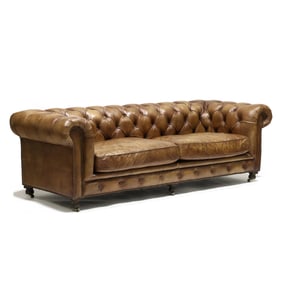 Restoration Hardware, Leather Chesterfield Sofa