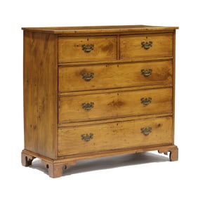 Antique English Inlaid Walnut Chest of Drawers