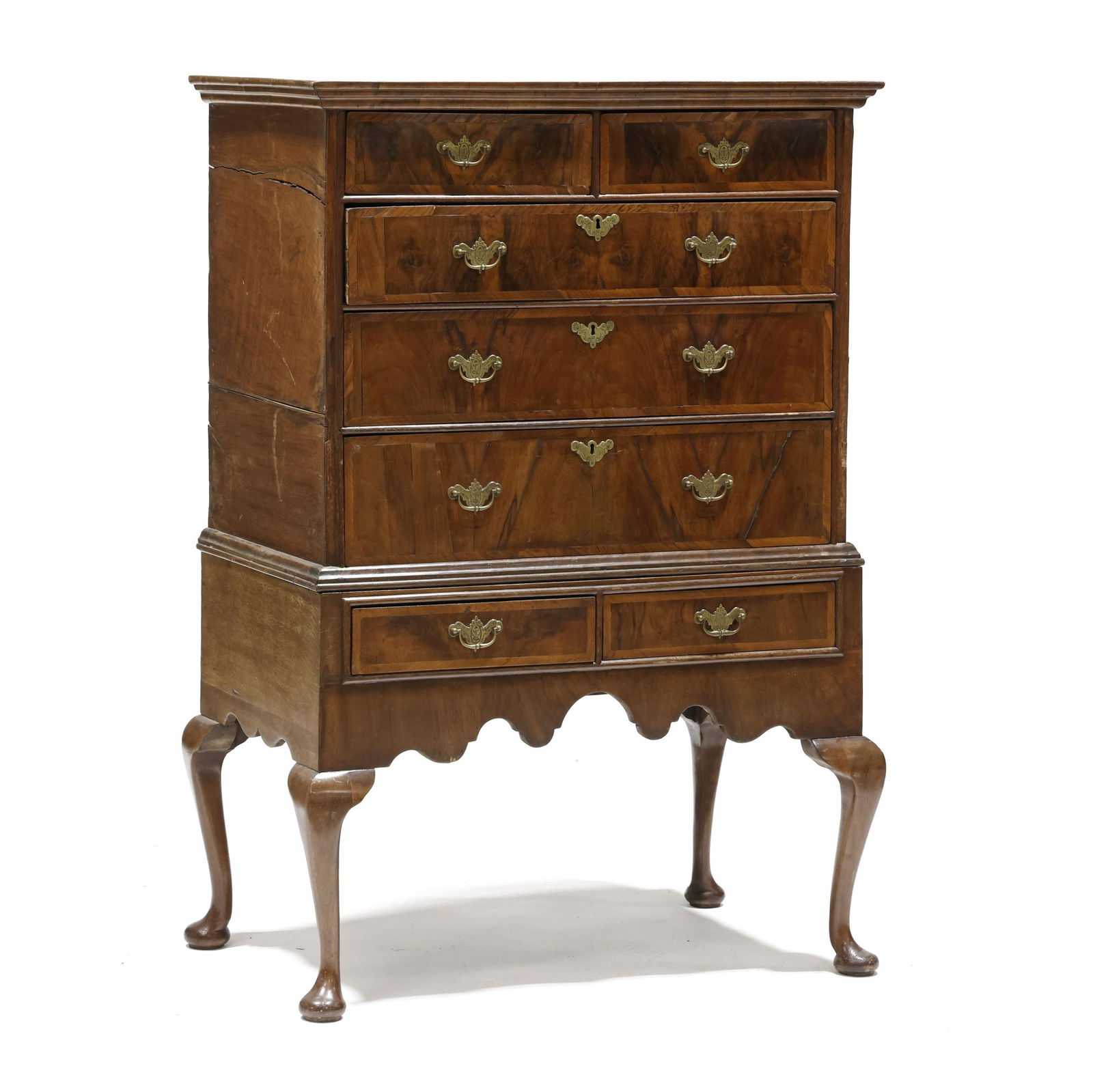 Late George II Diminutive Burl Walnut Chest on Frame (1 of 13)