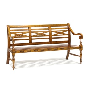 Colonial Style Mahogany Bench
