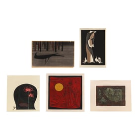 A Group of Five Modern Japanese Prints