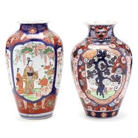 Two Japanese Imari Porcelain Vases
