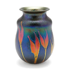 Charles Lotton, Split Leaf Glass Vase