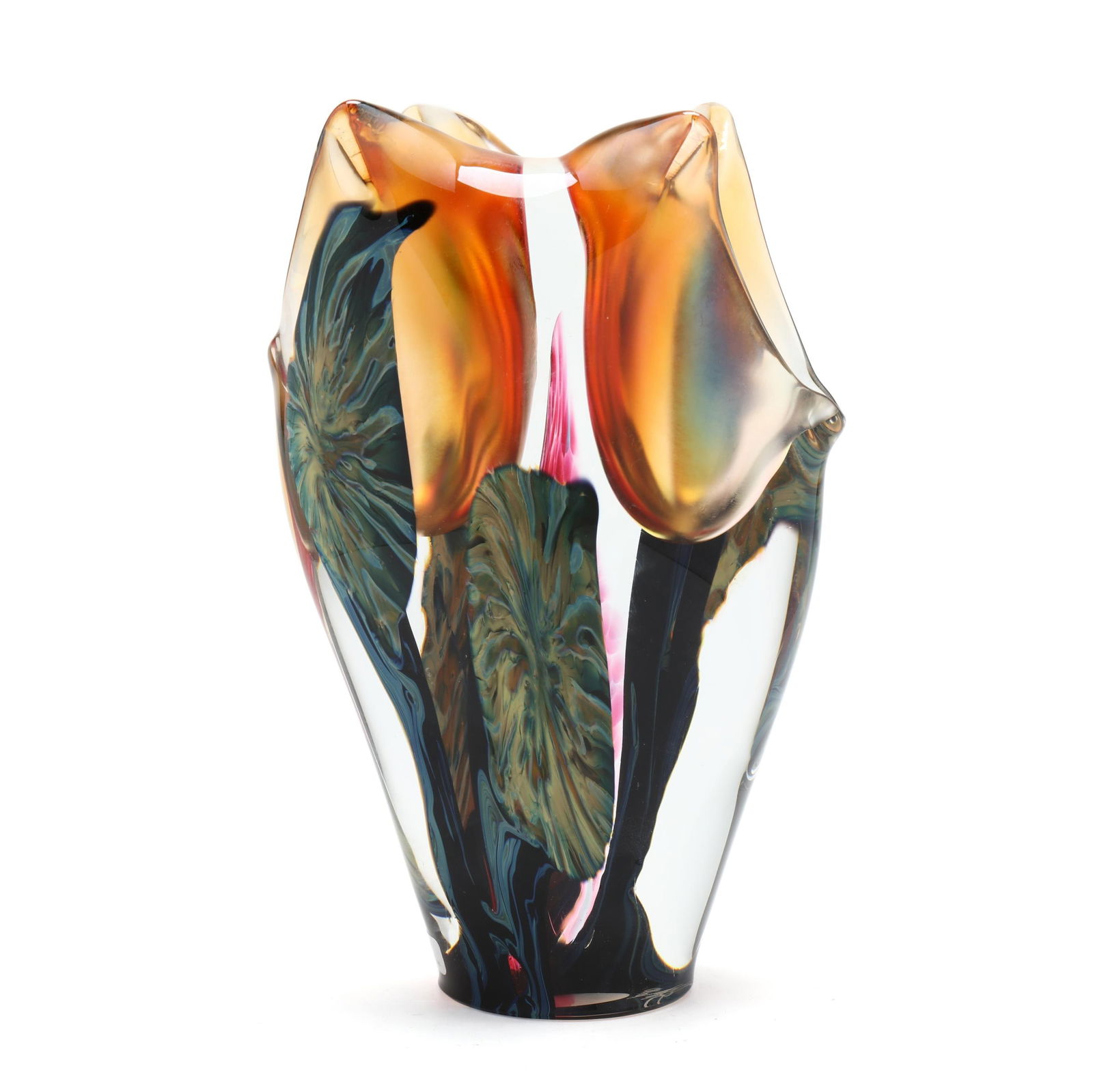 David Lotton, Double Mouth Organic Art Glass Vase (1 of 12)