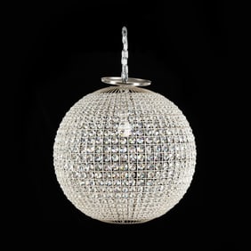 Hollywood Regency Style Prism Orb Chandelier