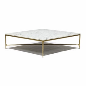 Restoration Hardware, "Thaddeus" Marble Top Coffee Table